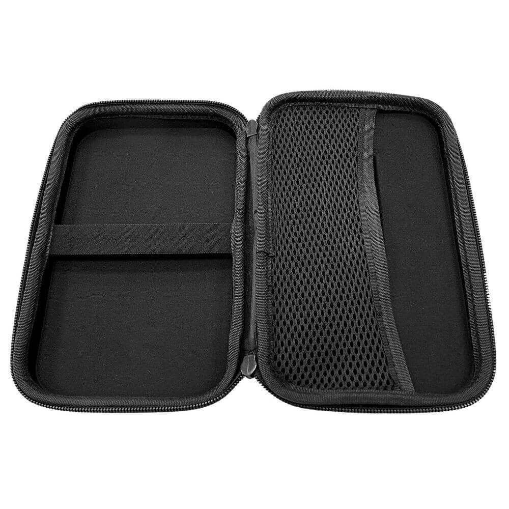 Deco Gear 7" Hard EVA Case for Tablets and GPS with Dual Zipper System - Black with Carbon Fiber Design - DecoGear