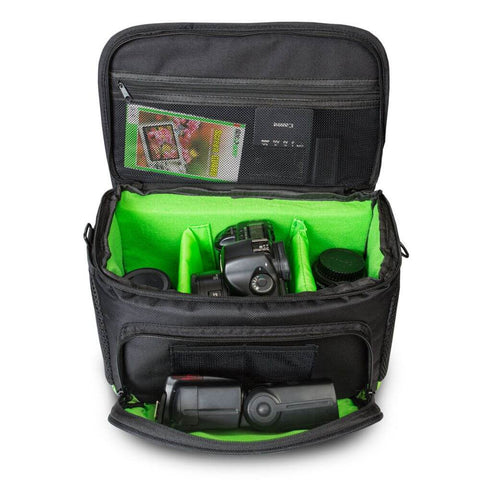 Unisex Plain Genuine Leather DSLR Camera Bag, Size/Dimension: 10*13