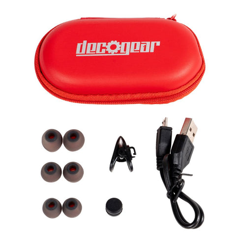 Sport Wireless Earbuds, Red - Deco Gear