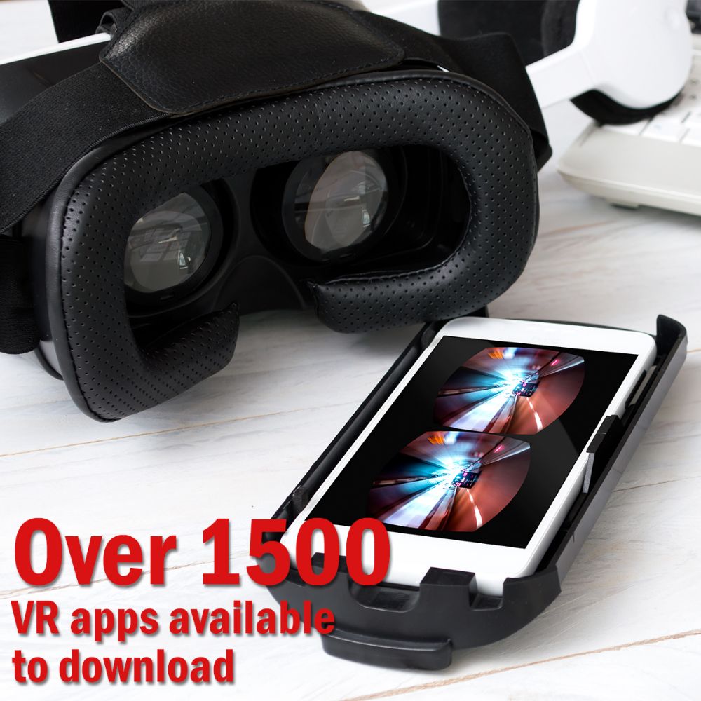 Deco Essentials VR Viewer for Mobile Games, Movies, Augmented Reality, 3.5"-6" Android & iPhones - Deco Gear