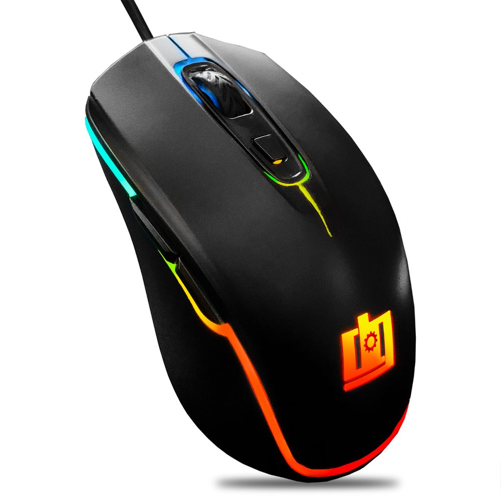 Deco Gear Wired Gaming Mouse, 800-5000 Adjustable DPI, 11 RGB Backlit Modes - Deco Gear