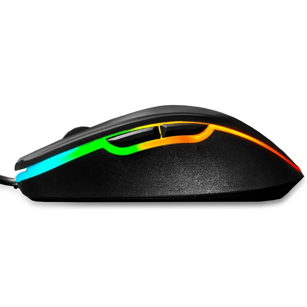 Deco Gear Wired Gaming Mouse, 800-5000 Adjustable DPI, 11 RGB Backlit Modes - Deco Gear