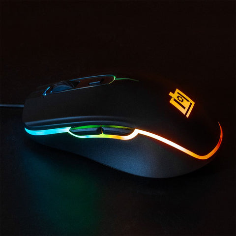 Deco Gear Wired Gaming Mouse, 800-5000 Adjustable DPI, 11 RGB Backlit Modes - Deco Gear