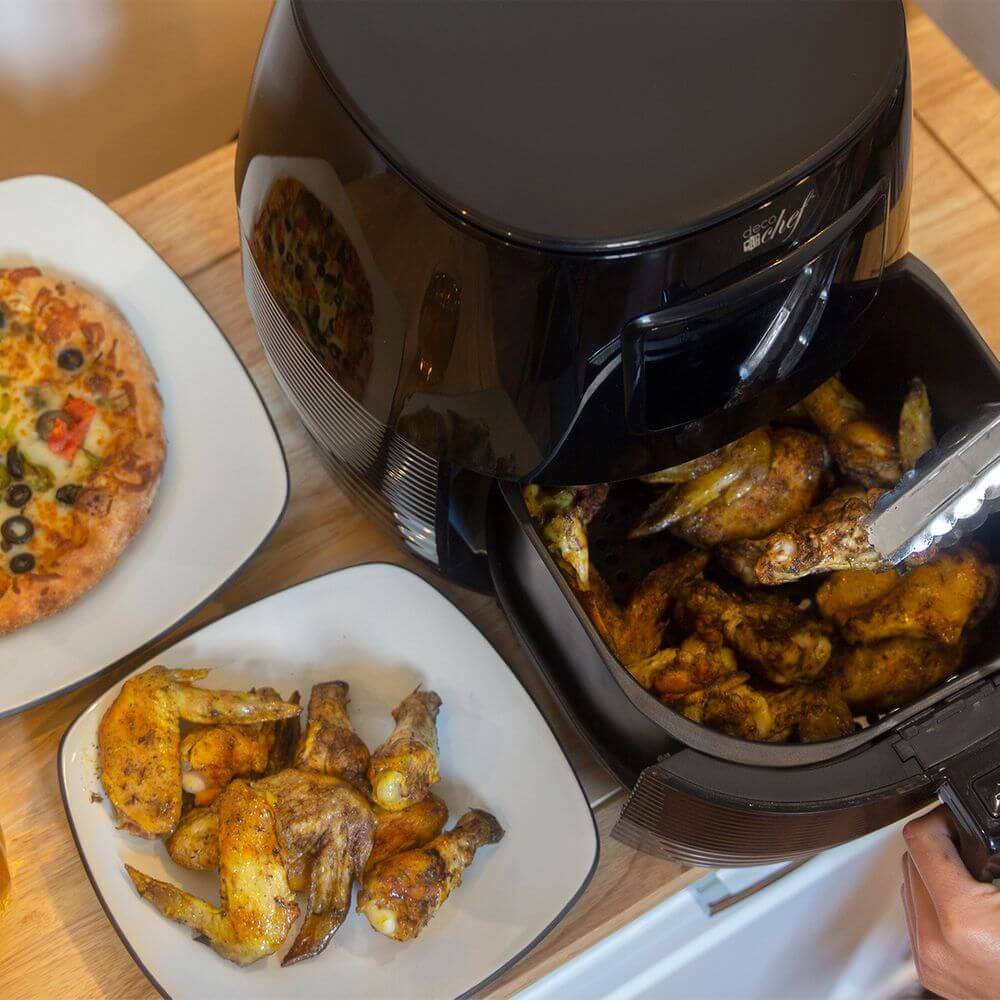 Deco Chef Digital Electric 5.8QT Air Fryer with Accessories and Cookbook- Air Frying, Roasting, Baking, Crisping, and Reheating for Healthier and Faster Cooking - DecoGear