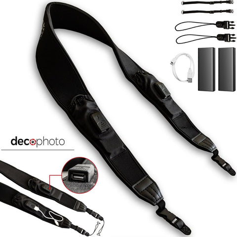 Deco Photo Camera Power Strap with Built In 2600 mAh Camera Charging Banks - Deco Gear