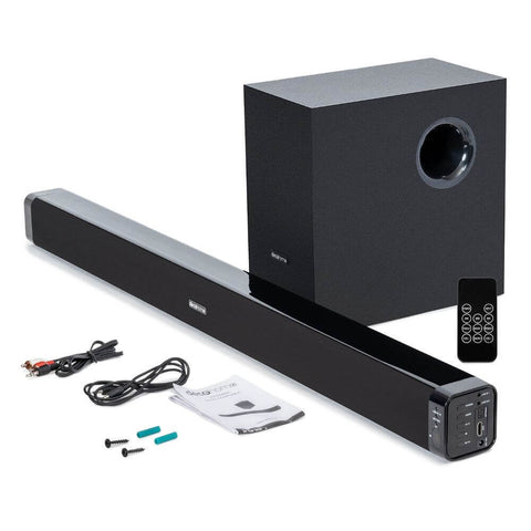 Deco Home 60W Soundbar with Subwoofer - Premium 2.1 Channel Audio - Wireless Connectivity