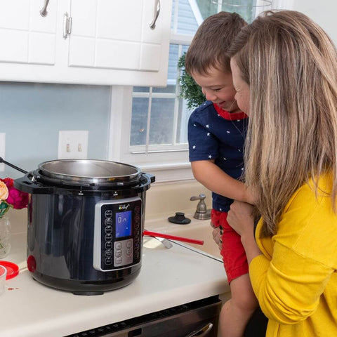 Deco Chef 8 QT 10-in-1 Pressure Cooker – Instant Rice, Sauté, Slow Cook, Yogurt, Meats, Deserts, Soups, Stews – Includes Recipe Book, Tempered Glass Lid, Mitts, Grill Rack, and Steaming Basket - DecoGear