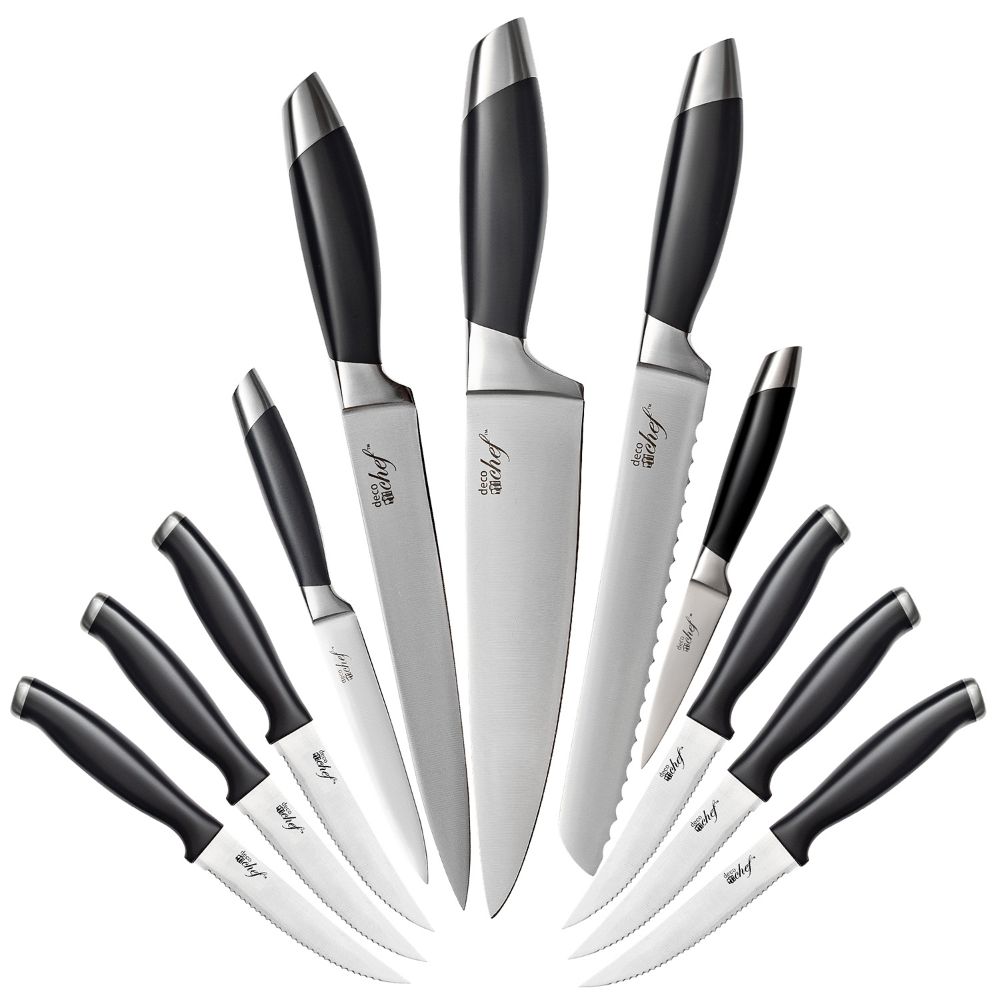 Gourmet 12 Piece Stainless Steel Kitchen Knife Set