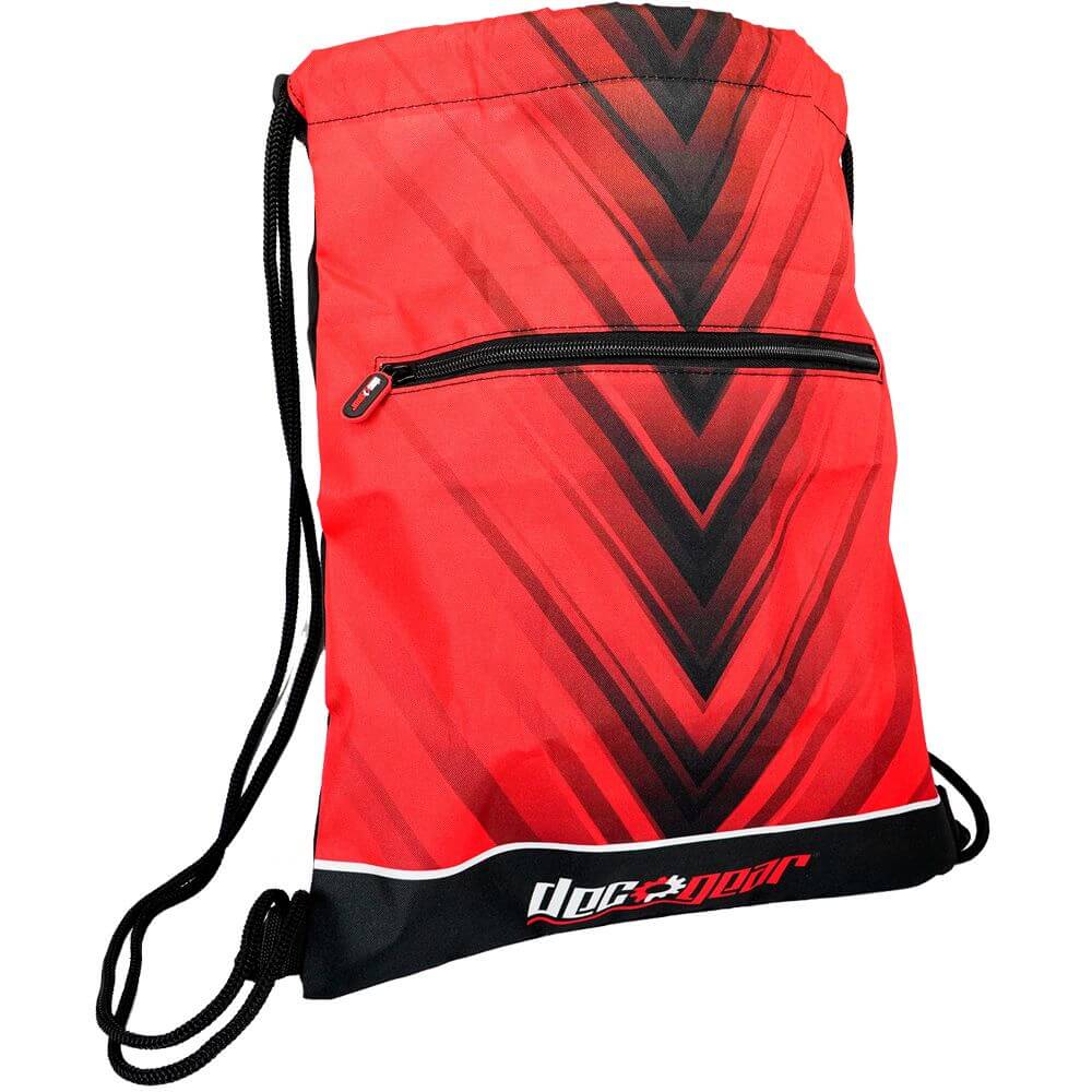 Deco Gear Unisex Drawstring Bag, Cinching Tote, Backpack, Sling, or Handbag for Daily Use, Gym, Travel, and Outdoor Activities, Red and Black - Deco Gear