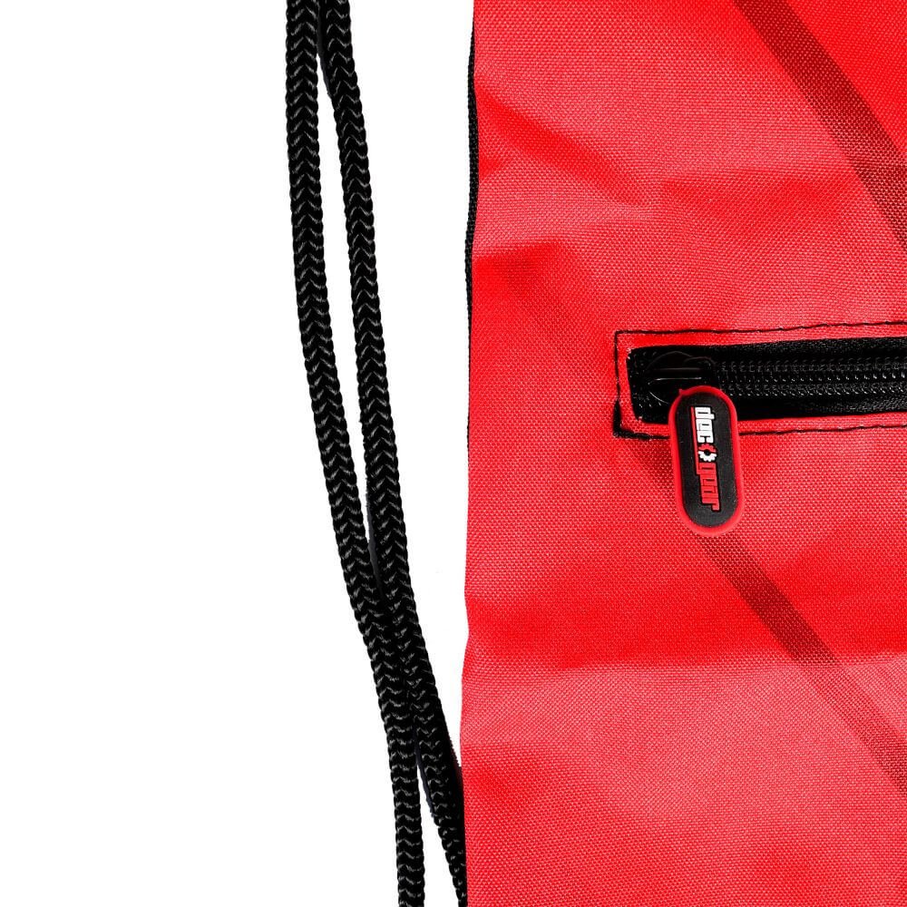 Deco Gear Unisex Drawstring Bag, Cinching Tote, Backpack, Sling, or Handbag for Daily Use, Gym, Travel, and Outdoor Activities, Red and Black - Deco Gear