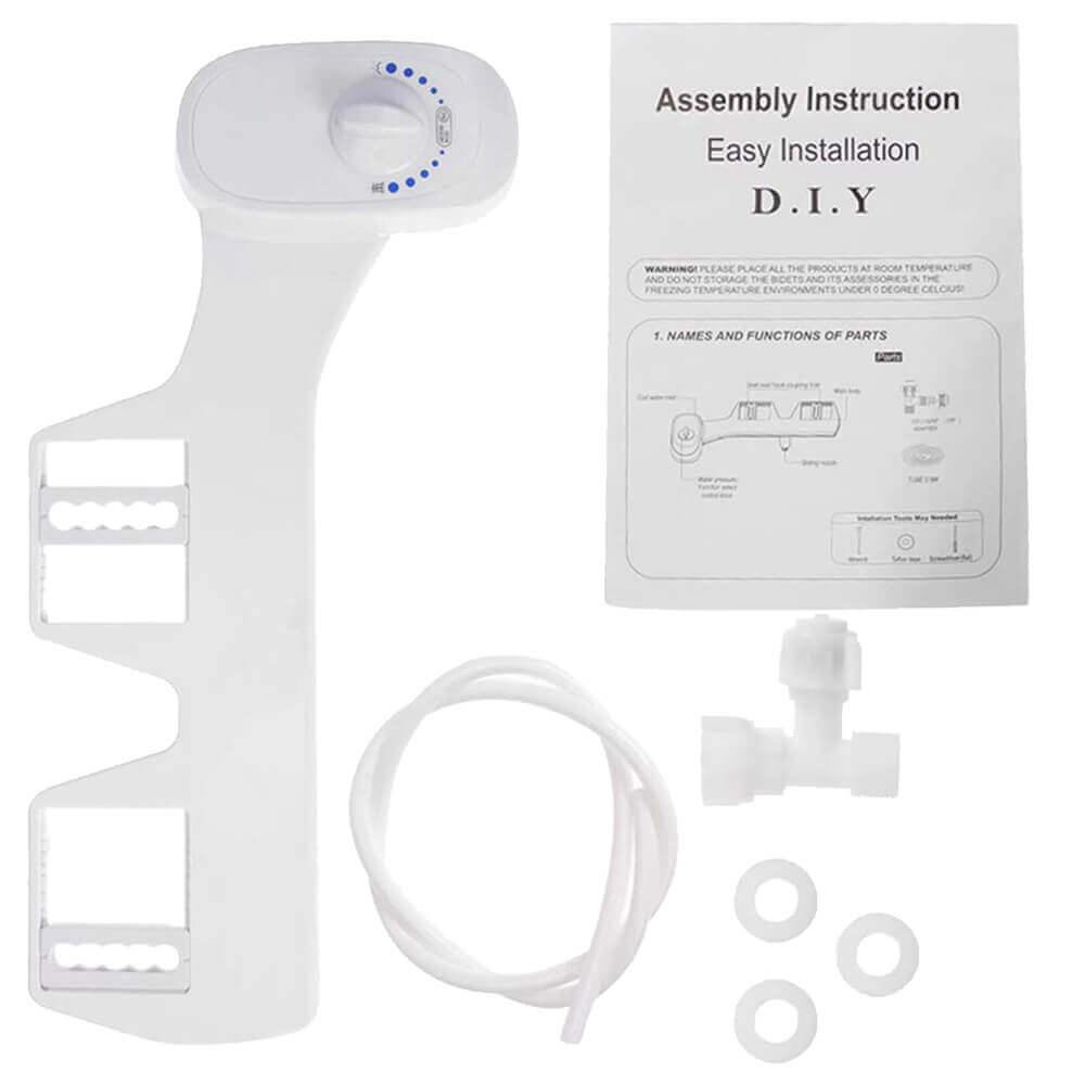 Deco Essentials Non-Electric Single Nozzle Toilet Seat Bidet for Standard 15/16" - DecoGear