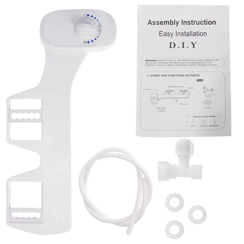 Deco Essentials Non-Electric Single Nozzle Toilet Seat Bidet for Standard 15/16" - DecoGear