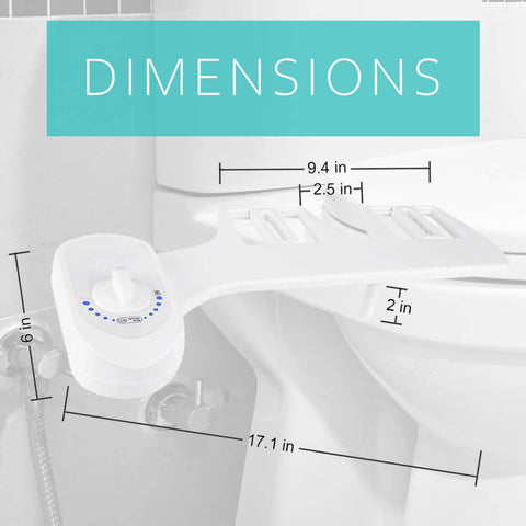 Deco Essentials Non-Electric Single Nozzle Toilet Seat Bidet for Standard 15/16" - DecoGear