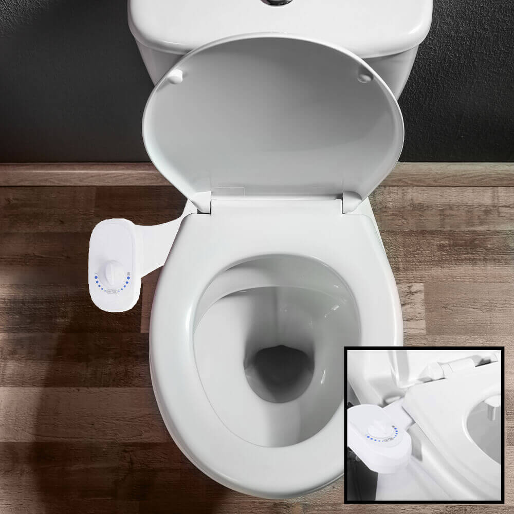 Deco Essentials Non-Electric Single Nozzle Toilet Seat Bidet for Standard 15/16" - DecoGear