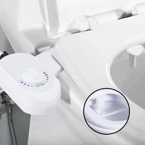 Deco Essentials Non-Electric Single Nozzle Toilet Seat Bidet for Standard 15/16" - DecoGear