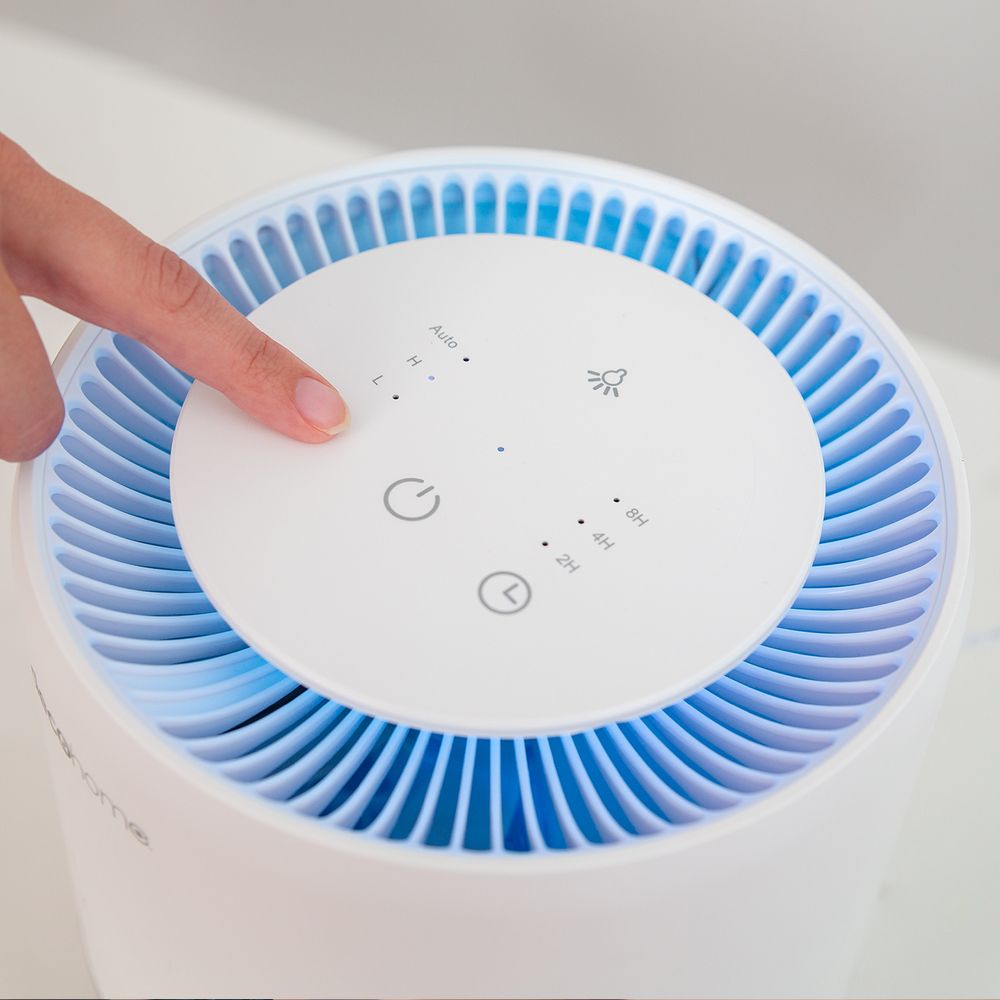 Deco Home AIRHEP13W Compact Air Purifier with HEPA 13 and Infrared Technology, Filter Allergens, Dust, Pollen, Mold, Organic Compounds, and more, for Home or Office - Deco Gear