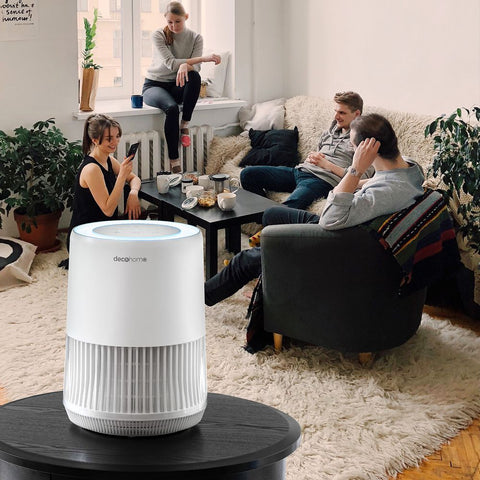Deco Home AIRHEP13W Compact Air Purifier with HEPA 13 and Infrared Technology, Filter Allergens, Dust, Pollen, Mold, Organic Compounds, and more, for Home or Office - Deco Gear