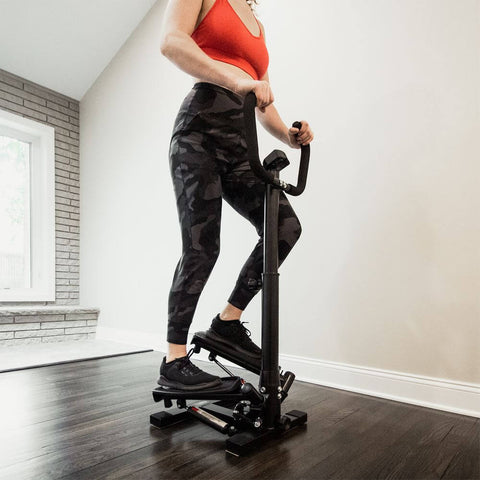 Deco Home Exercise Step Machine w/ Adjustable Stability Handle Bars, Non-Slip Pedals, and LCD Tracking Display, Low-Impact Fitness Equipment for Homes, Apartments, Dorms, and more - DecoGear