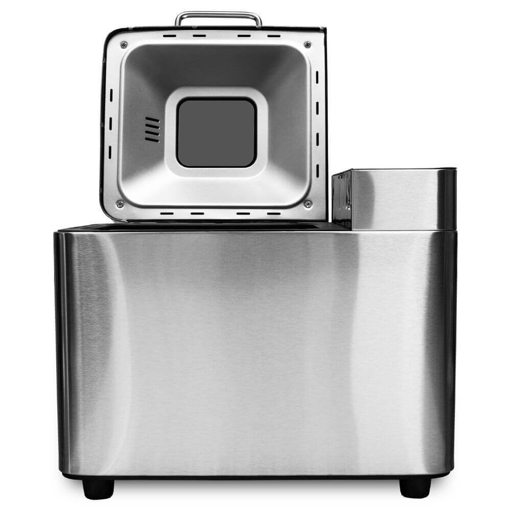 Deco Chef 2 lb Stainless Steel Bread Maker with 25 Smart Cooking Programs and Accessories