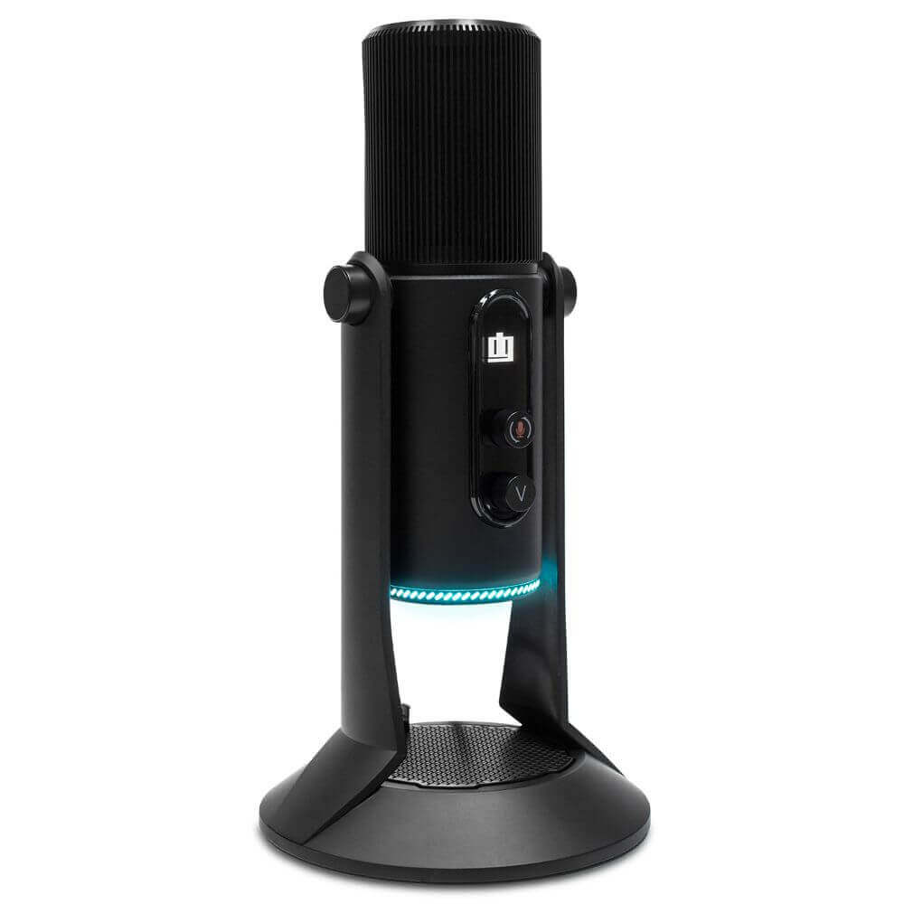 Deco Gear PC Microphone for Gaming, Streaming, Singing, Recording, and Meetings, Features RGB Lighting, Stereo, Cardioid, Omnidirectional, and Bidirectional Recording, USB Plug and Play - DecoGear