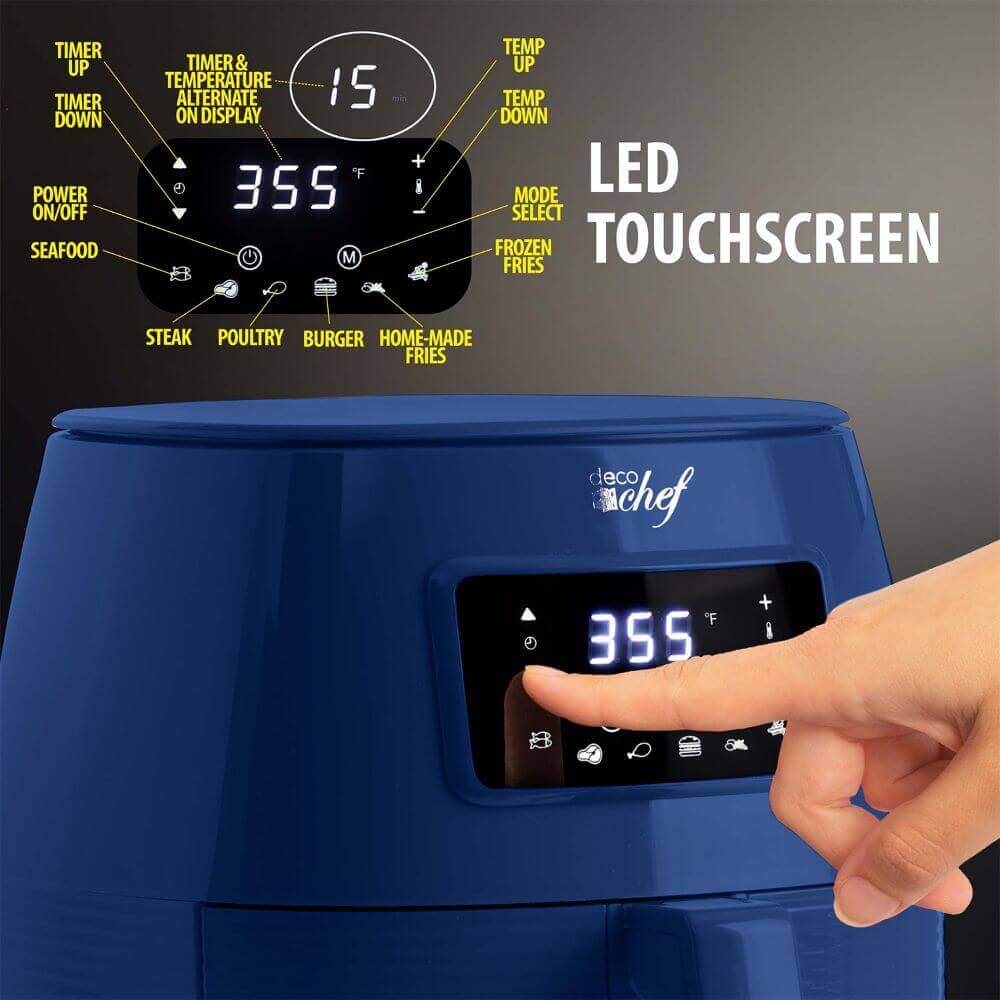 Deco Chef Blue Fryer Touchscreen