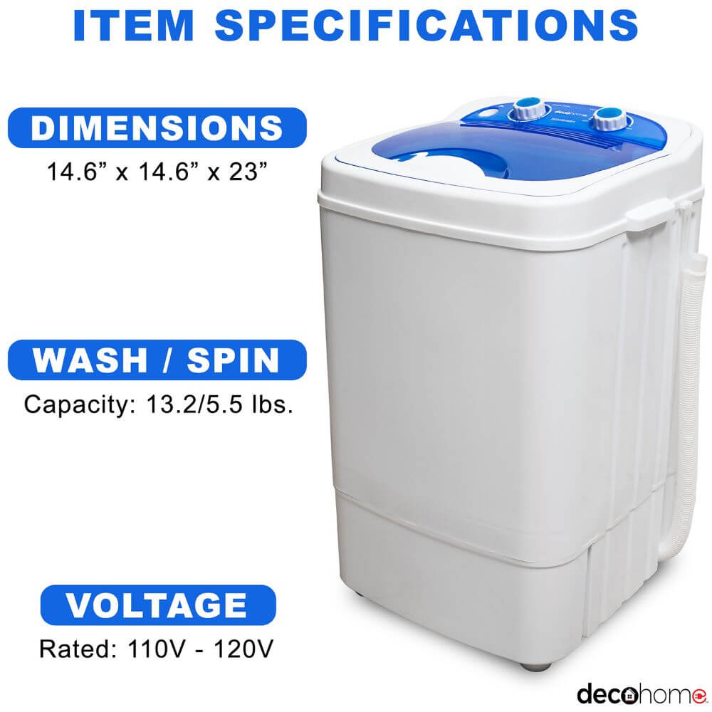 5.5 lbs Portable Mini Semi Auto Washing Machine