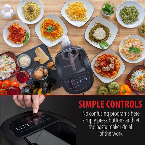 Deco Chef Automatic Pasta Maker, 13 Pasta Types, Ready in 10 Minutes, Dishwasher Safe - DecoGear