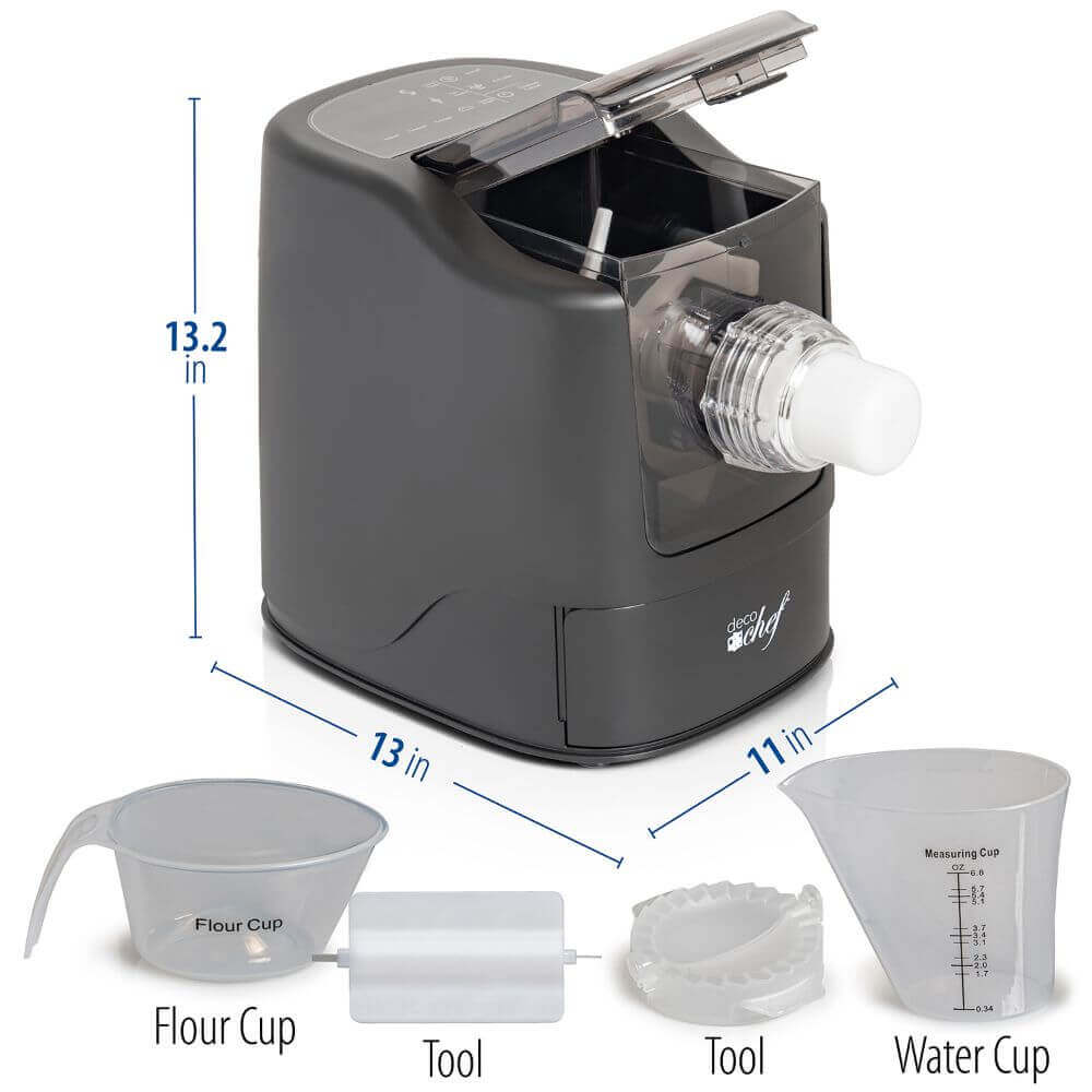 Deco Chef Automatic Pasta Maker, 13 Pasta Types, Ready in 10 Minutes, Dishwasher Safe - DecoGear