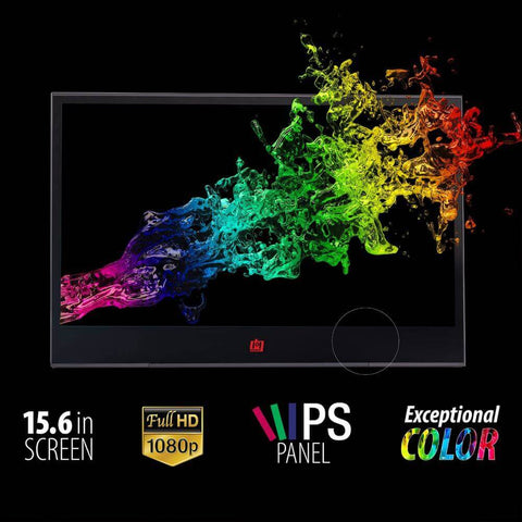 Deco Gear 15.6" Portable Monitor 1920x1080 IPS HD Panel, Rich Display with 16.7 Million Colors, 60Hz