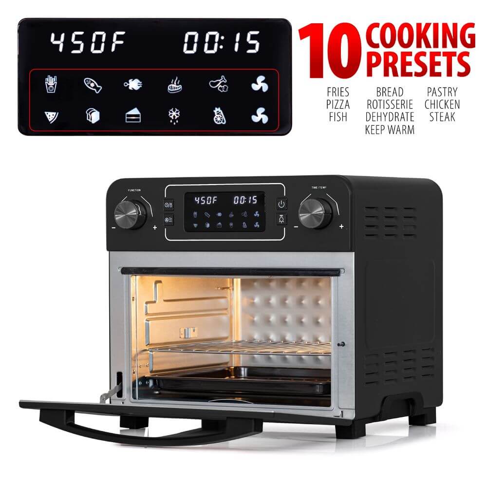 Fryer Oven, 10-in-1 Countertop Toaster Oven Air Fryer Combo, 10.5