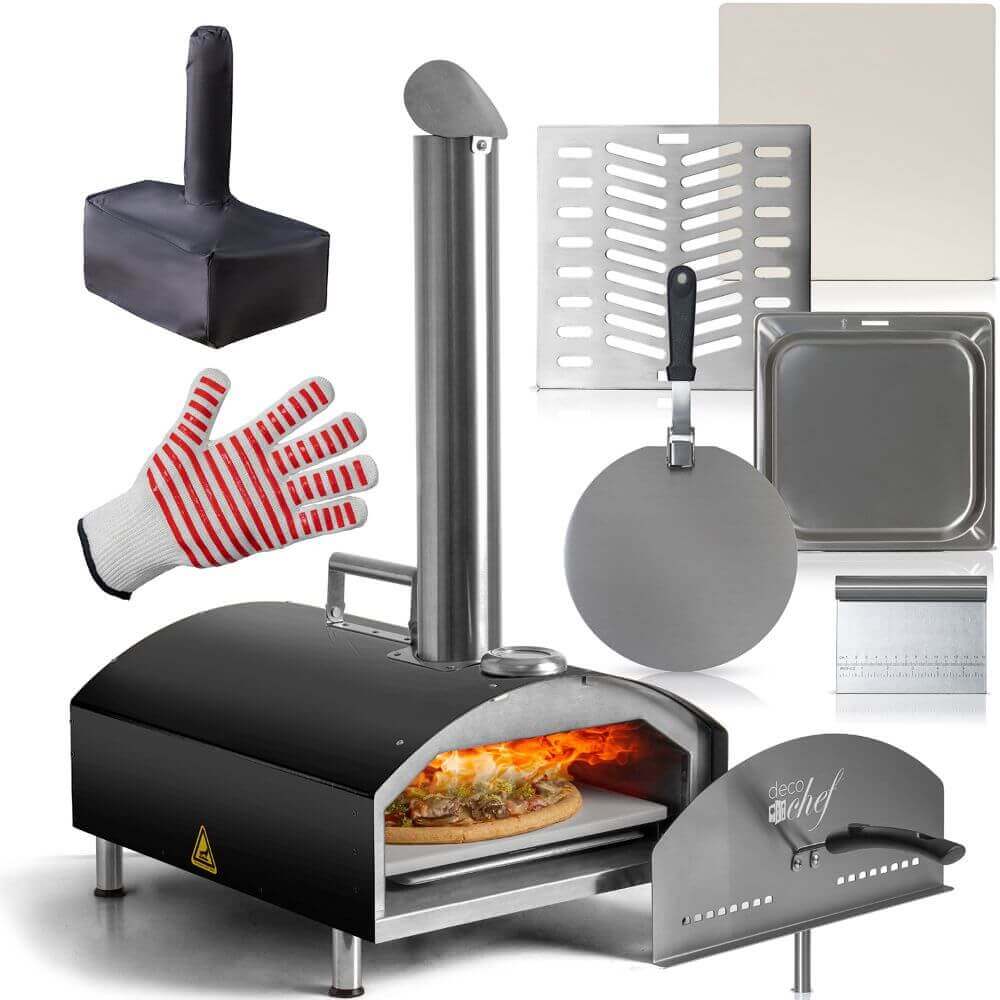 Propane Tank Burning Outdoor Pizza Oven with Accessories in Stainless Steel