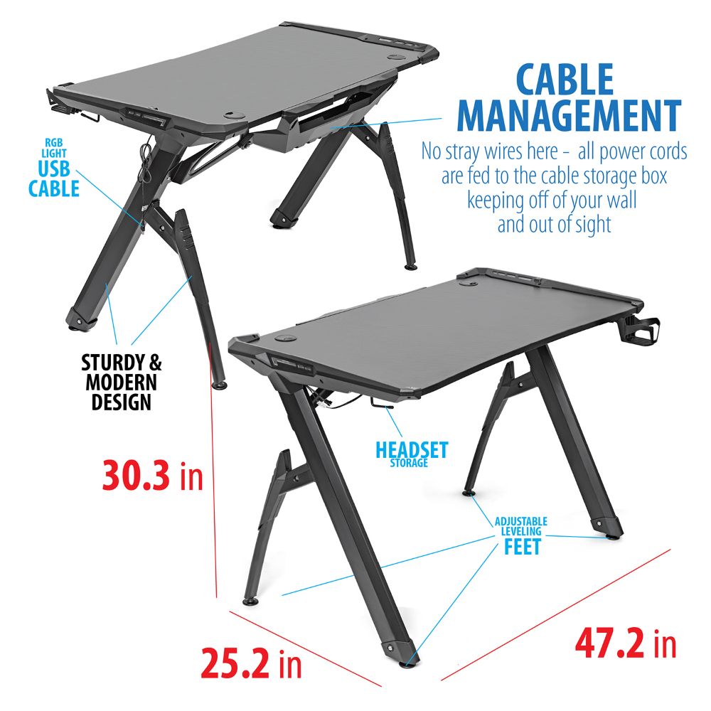 gaming chair and table