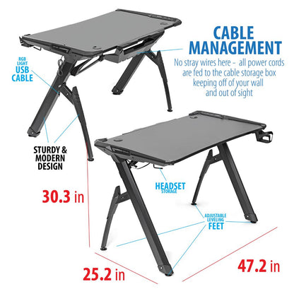 gaming chair and table