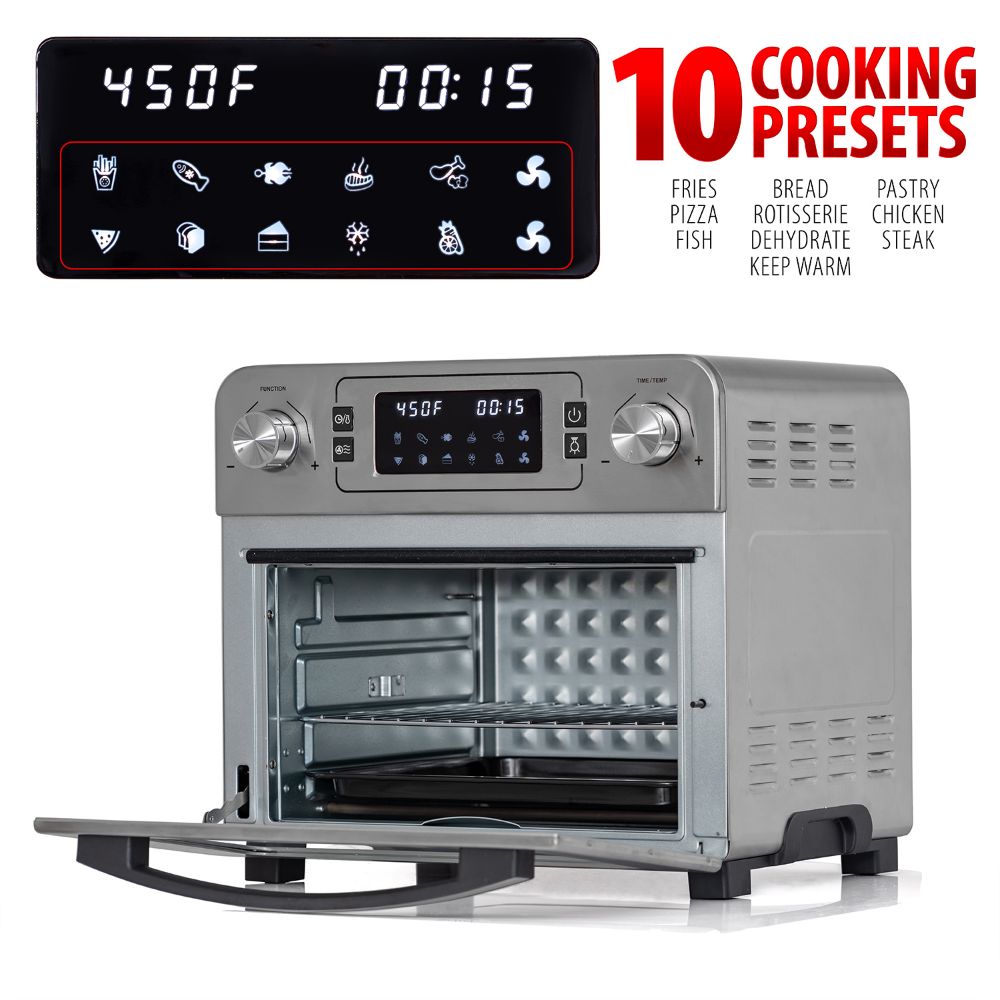 Deco Chef 24QT Countertop Toaster Air Fryer Oven + Bonus Deco Chef 16 Piece Knife Set - Deco Gear