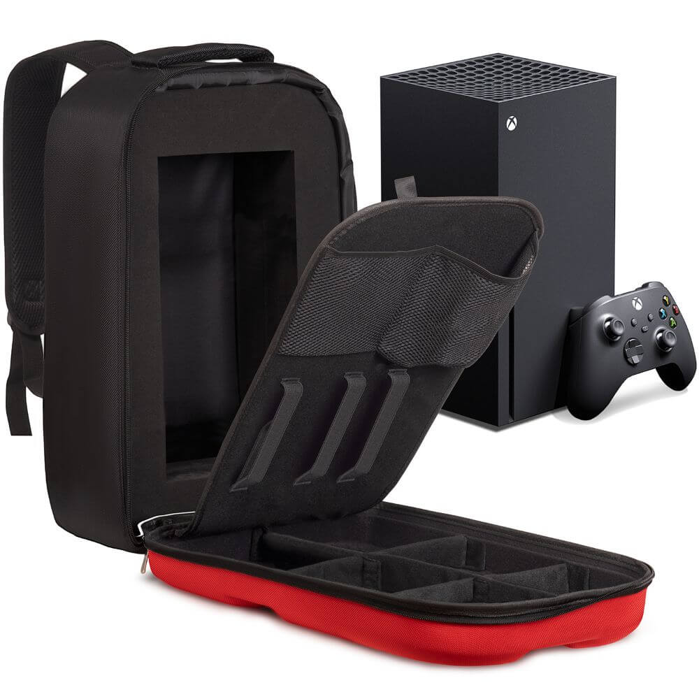 Deco Gear Xbox Series X Travel and Safe Storage Backpack for Console, Accessories, & More