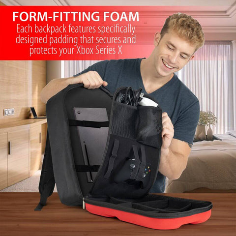 Deco Gear Xbox Series X Travel and Safe Storage Backpack for Console, Accessories, & More