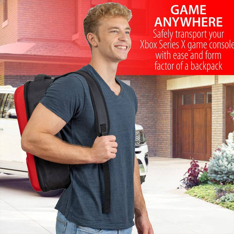 Deco Gear Xbox Series X Travel and Safe Storage Backpack for Console, Accessories, & More