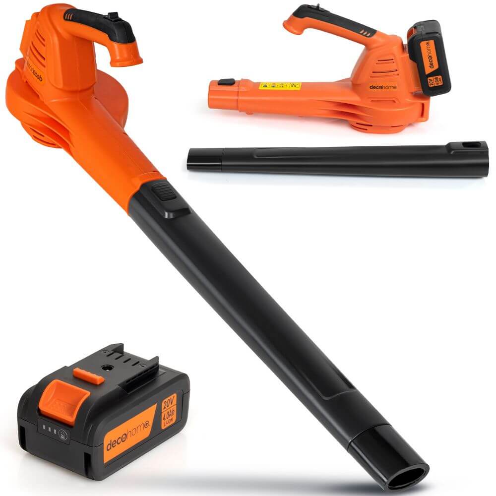 Deco Home 20V Cordless Electric Leaf Blower, 150 MPH, No-Load 13,000 RPM, 3 lbs