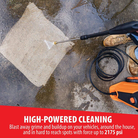 Deco Home 1800W Electric Pressure Washer with Auto Stop Water Gun, 4 Spray Nozzle Types