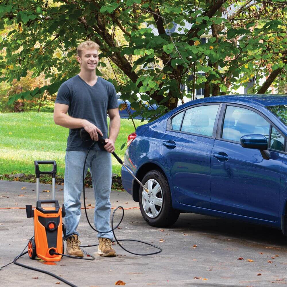 Deco Home 1800W Electric Pressure Washer with Auto Stop Water Gun, 4 Spray Nozzle Types