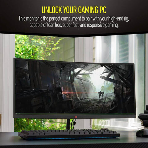 Deco Gear 30" Curved Professional Monitor, 2560x1080, 200 HZ, 1ms MPRT, High Color Accuracy