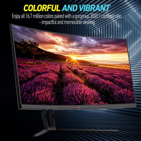 Deco Gear 35” Ultrawide Curved Gaming Monitor, 120 Hz, 1 ms MPRT, 21:9, 3440x1440