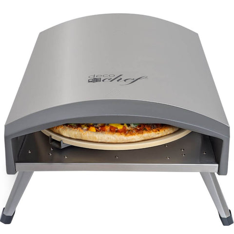 Deco Chef Outdoor Gas Pizza Oven, Portable Design, Self-Rotating Baking Stone