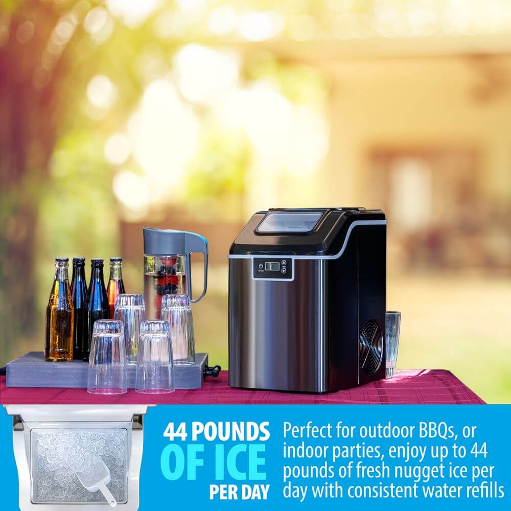 ADT 44 Lb. Daily Production Cube Clear Ice Portable Ice Maker