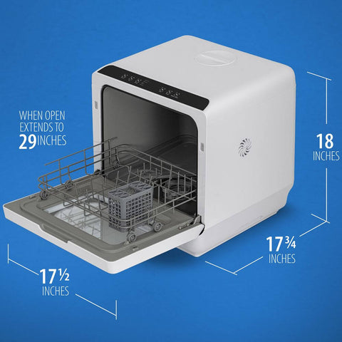 Deco Home Portable Countertop Dishwasher, 5 Cleaning Modes, Hot Water and Air Drying