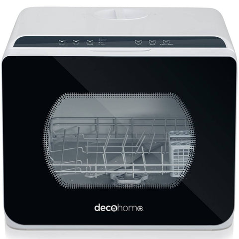 Deco Home Portable Countertop Dishwasher, 5 Cleaning Modes, Hot Water and Air Drying