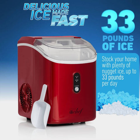 Deco Chef 33LB Nugget Ice Maker, 1-Click Auto Operation, Self-Cleaning