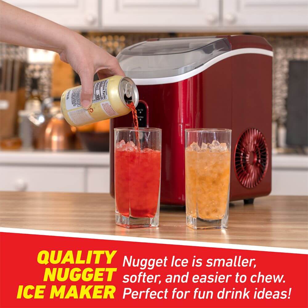 Deco Chef Compact Countertop Ice Maker 26lbs in 24Hrs, 9 Ice Cubes in 6 Minutes, Black