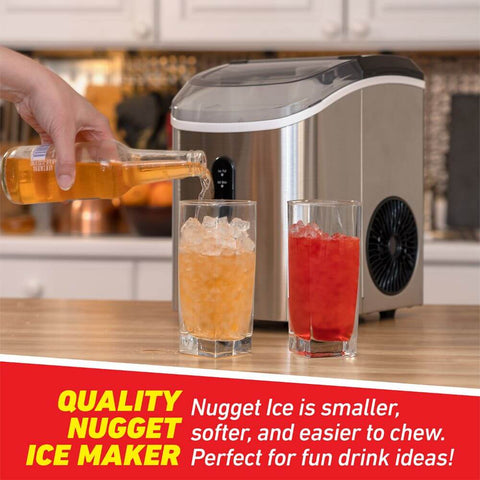 Deco Chef 33LB Nugget Ice Maker, 1-Click Auto Operation, Self-Cleaning