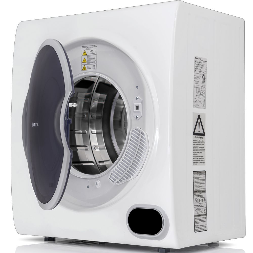 Deco Home 1400W Front Load Laundry Tumble Dryer with Stainless Steel Tub, Humidity Sensor - Deco Gear